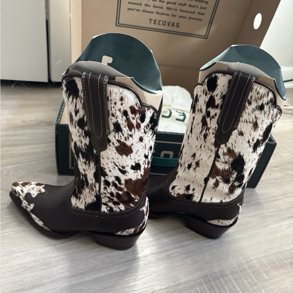 BRAND NEW Sold Out Limited Edition Tecovas Sadie Hair on Hide Cowgirl Boots - Picture 6 of 6